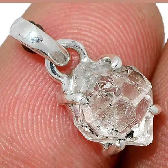 🎀Clearance🎀 GENUINE HERKIMER DIAMOND NECKLACE .925 Sterling silver. Handmade - Picture 2 of 6